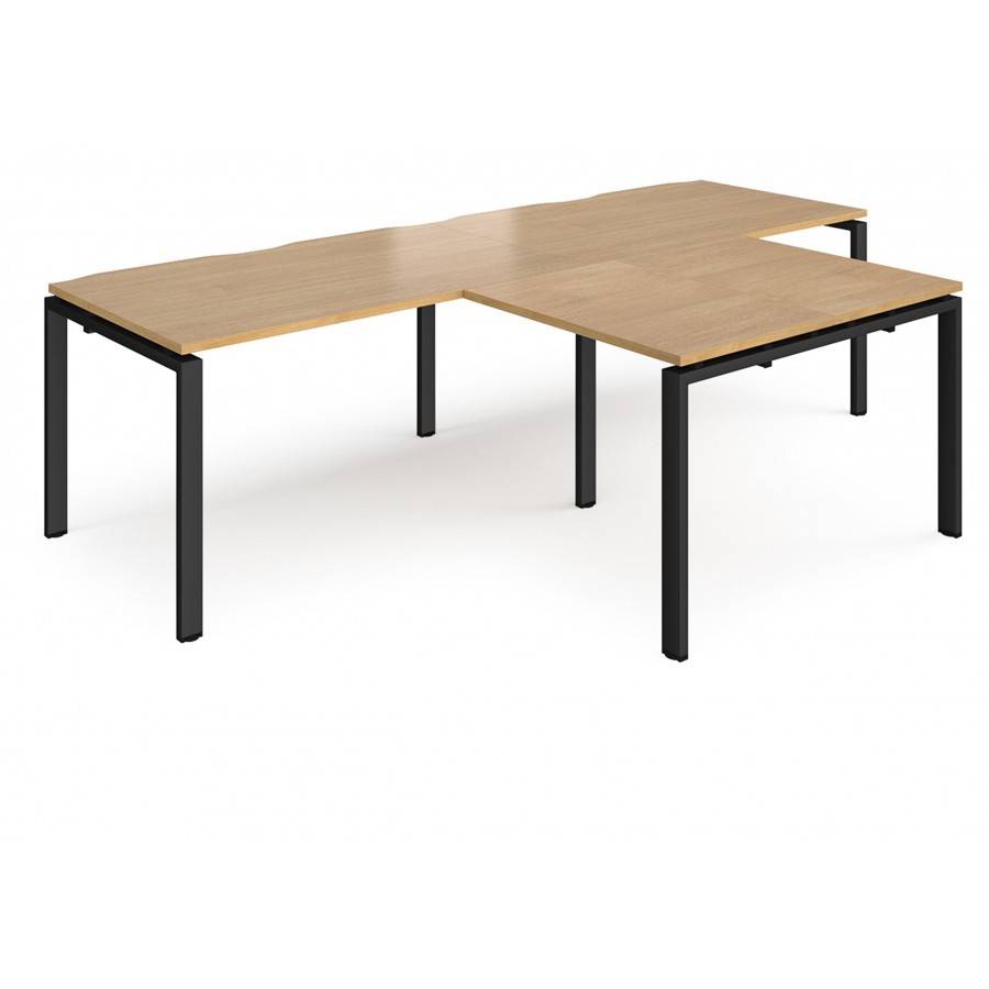 Adapt 2 Person  L Shape Desks with Return Unit